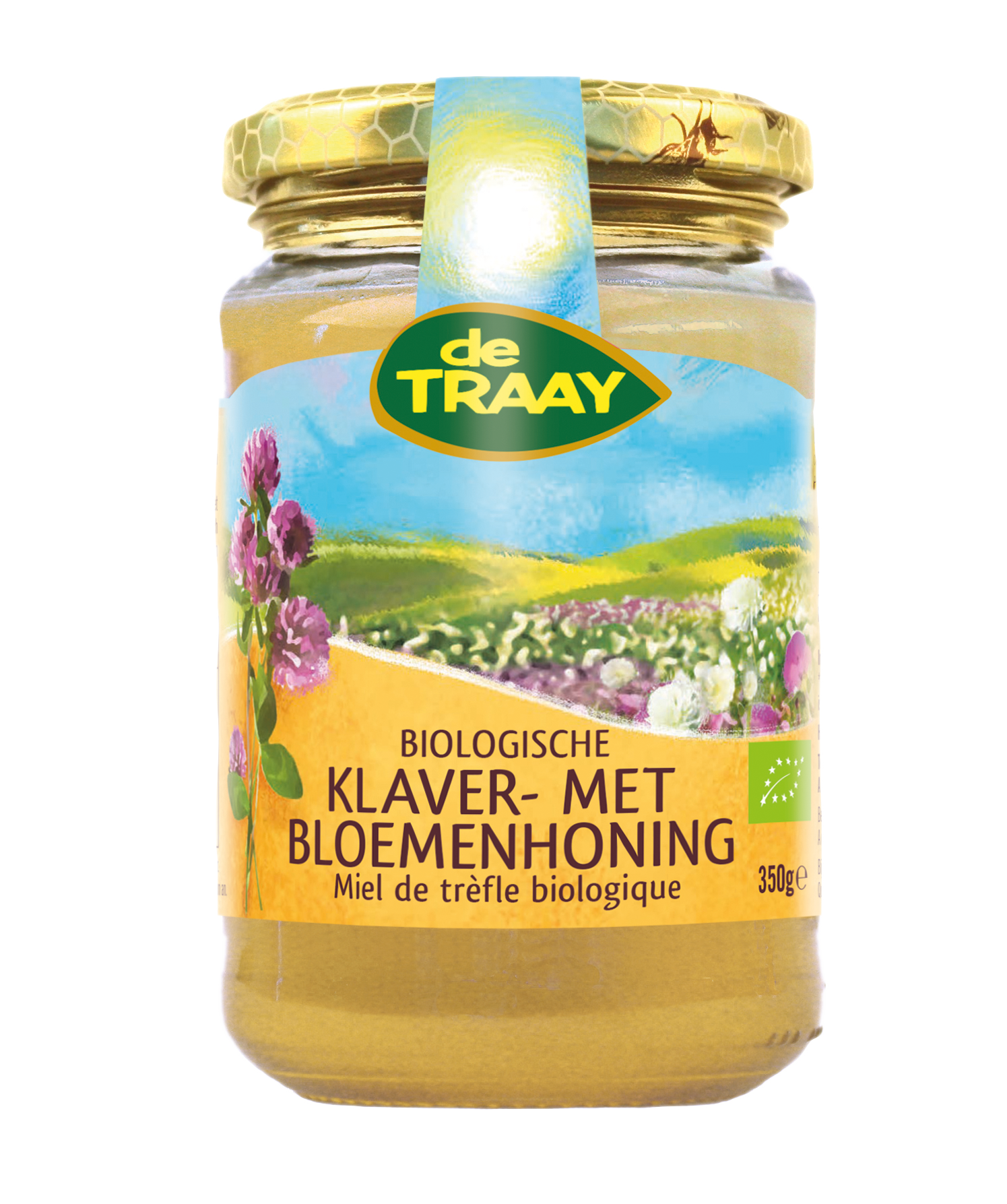 Organic clover with blossom honey