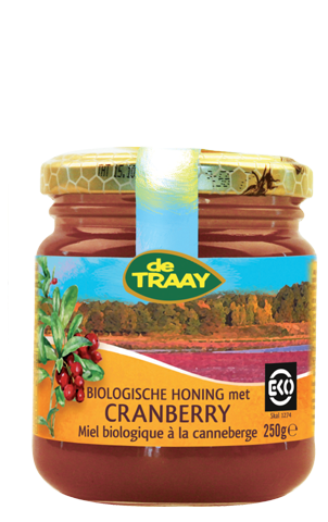 Organic honey with cranberry